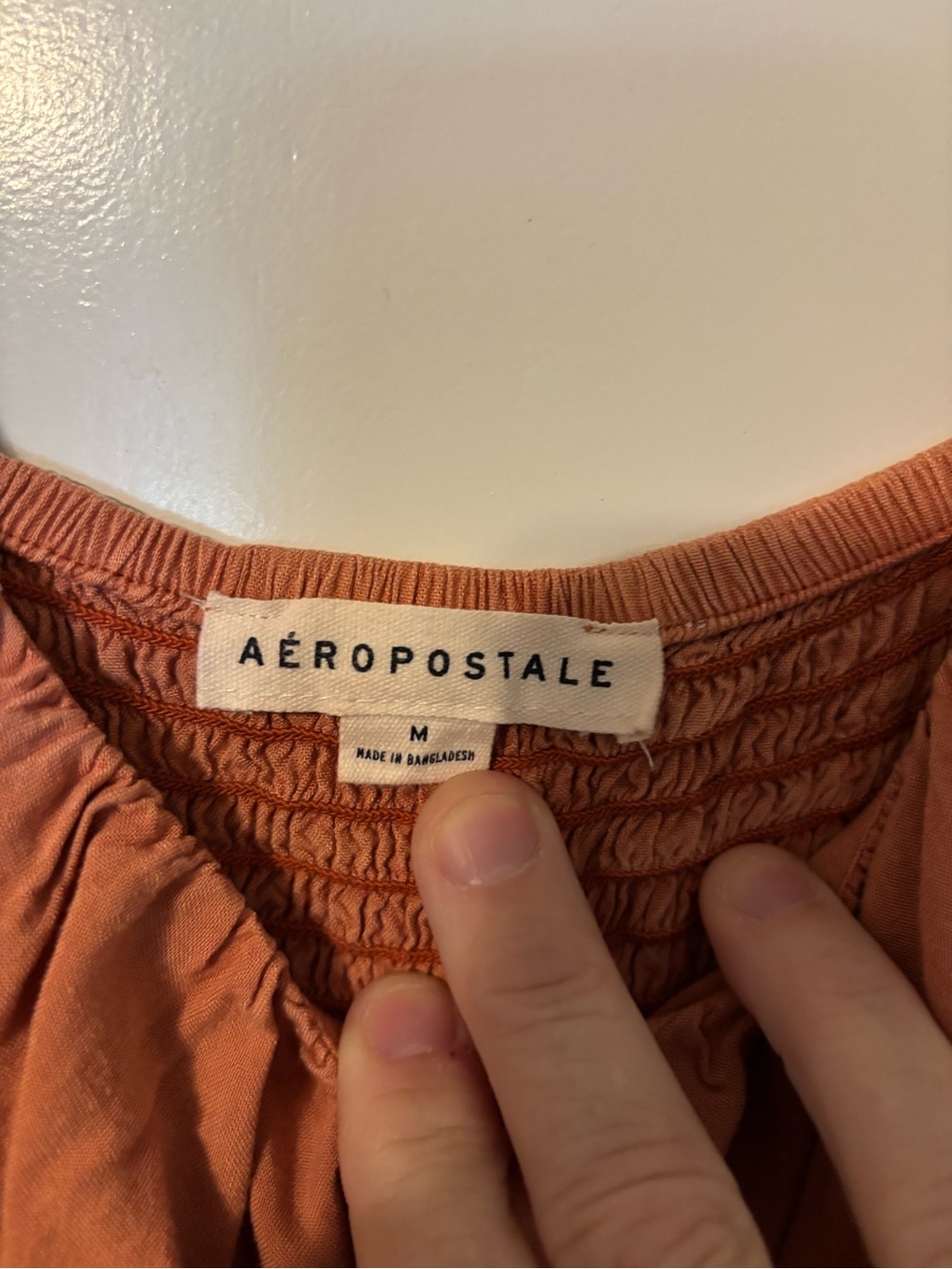 Aeropostale Rust Orange Smocked Neck Sundress - Picture 3 of 4